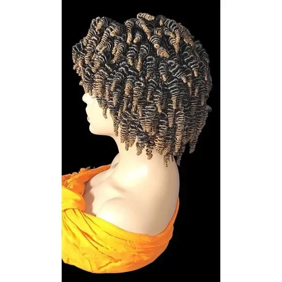 Braided Wig Handmade Micro Millions Braids, Short Kinky Twists, NWT, Short - Picture 13 of 15